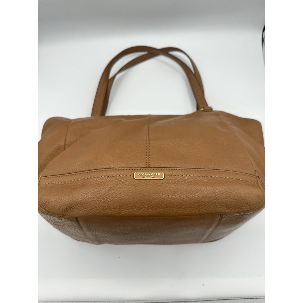 Coach  F23284 Tote Bag Smooth Park Leather Carryall British Tan Handbag Purse